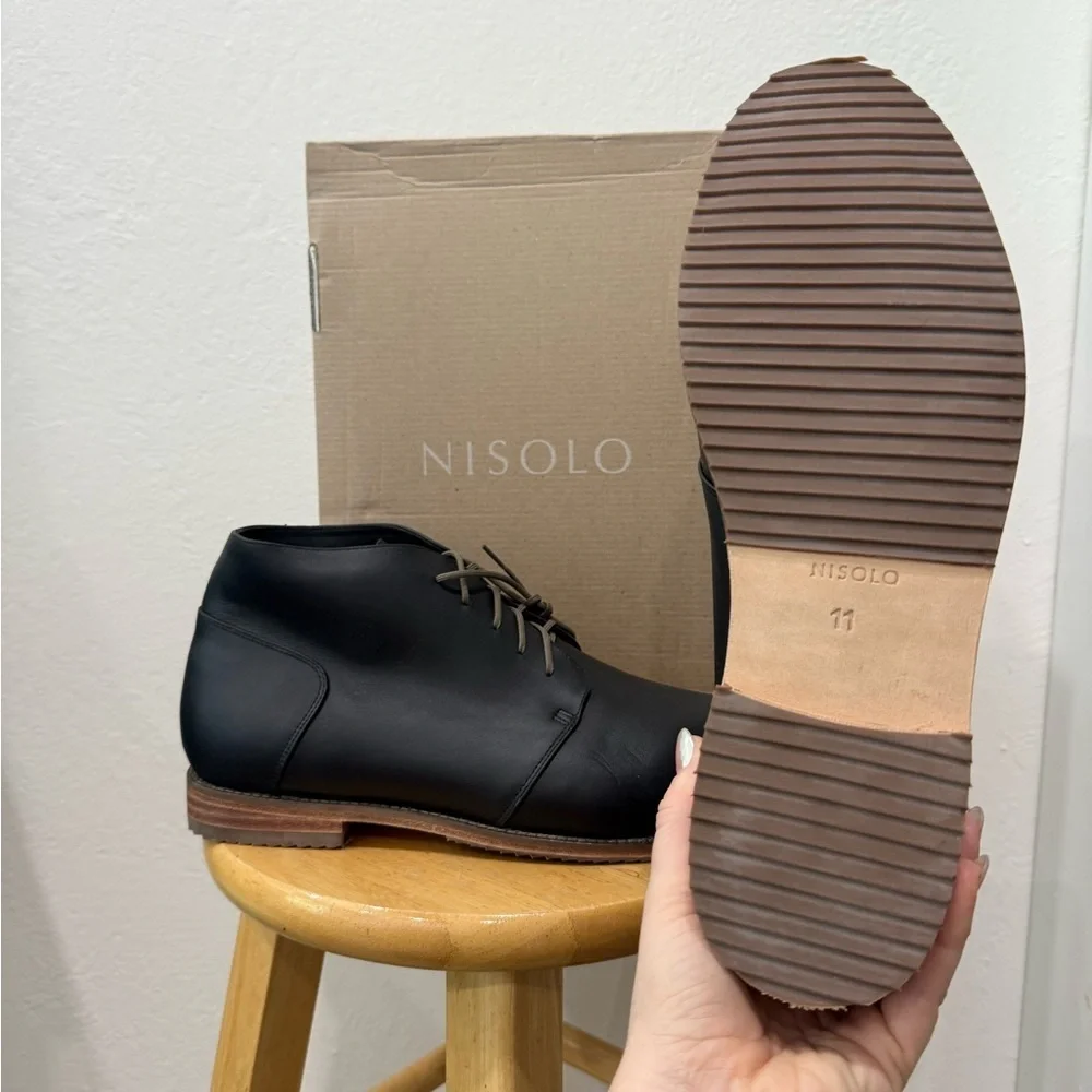 NWT Nisolo Everyday Chukka Boot in Black Men’s Size 11